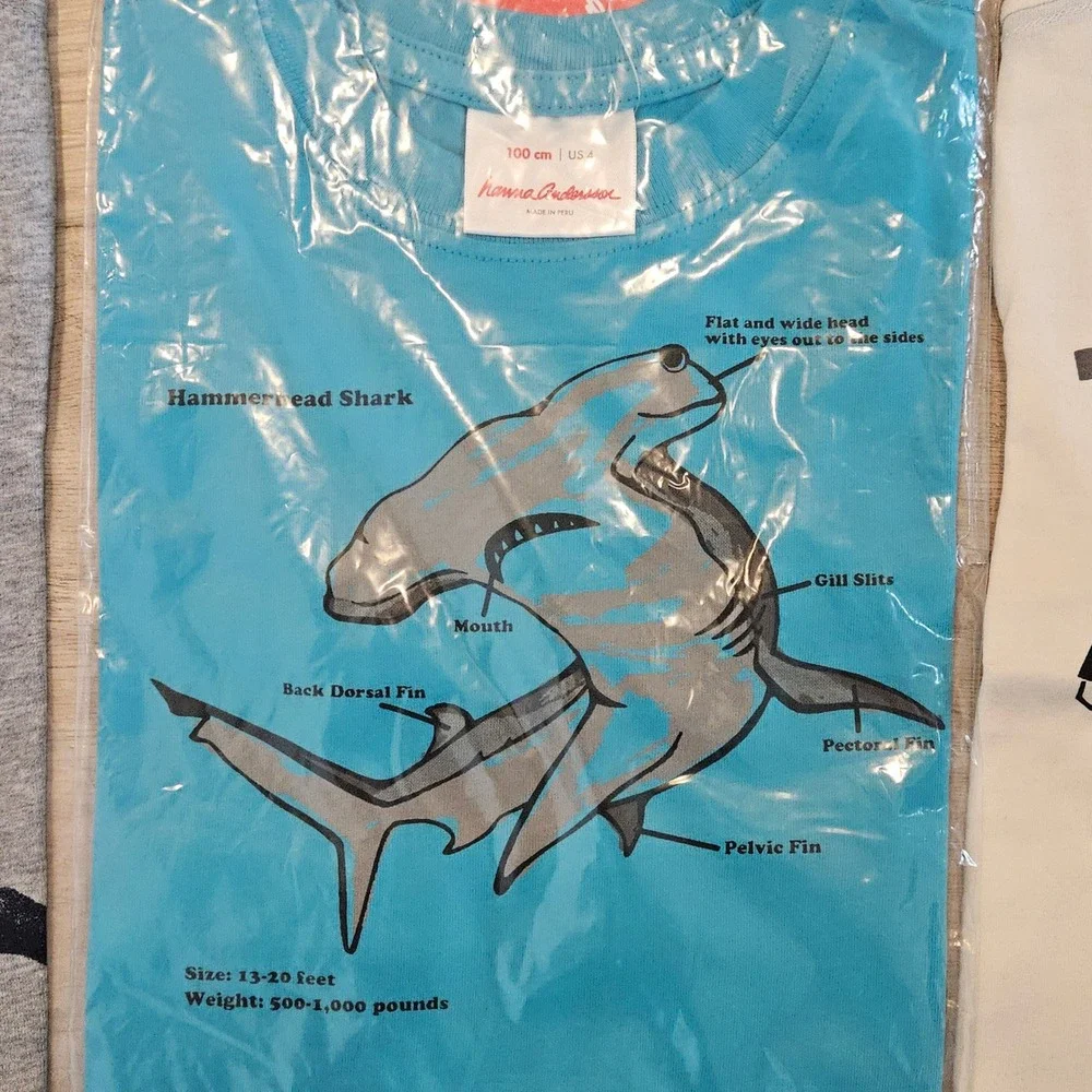 Gap Gymboree Hanna Andersson T-Shirt Lot of 5 Kids 4T‎ NEW Dinosaur Shark Bugs